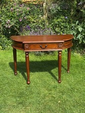 Antique Reproduction Mahogany Past Times Side Hall Lamp Table  Drawer