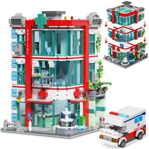 1888 pcs moc city hospital - 1888,