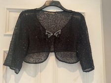 SEQUIN BLACK EVENING SHRUG