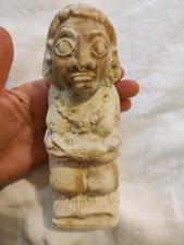 Stone Statue Unknown Origin Carved In White Stone Antique Art Sculpture Ornament