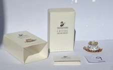 Swarovski Crystal Birthday Cake Set On Gold  Tray 191602