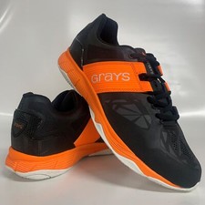 Grays Hockey Traction 7000 Indoor Trainers/Shoes Black Orange UK8 - Ex Display