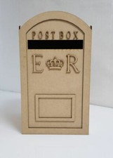 Wedding Post Box, Royal Mail Style MDF Perfect for Wedding Cards, Flat Pack