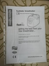 28 Recipes, Breadmaker Morphy Richards Instruction Manual Guide Fastbake  48280