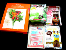 Kikkerland Crafters FELT FLOWER BOUQUET Boxed LUCY LAMB WOOL ONLY CAT BUNNY BEAR