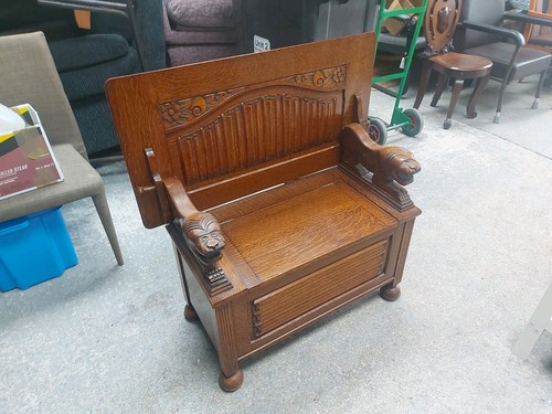 Antique oak bench - oak, seat