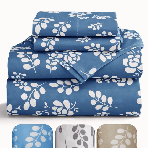 Microfiber piece floral bed - microfiber,