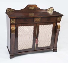 Antique Regency Brass Inlaid