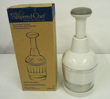 THE PAMPERED CHEF  Food Chopper White Genuine Boxed VGC   #K1