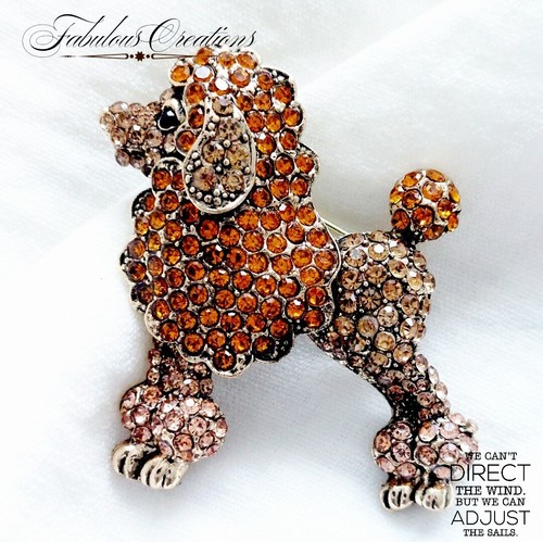 Poodle dog puppy brooch - dog,