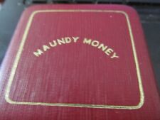 1843 Maundy Money set - Victorian British Silver Coins - in maundy red box