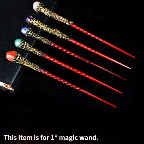 Witch crystal wood magic wand - witch,