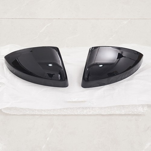 Pair gloss black wing mirror - black,