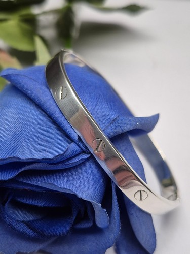 Sterling silver hinged - hinged, bangle