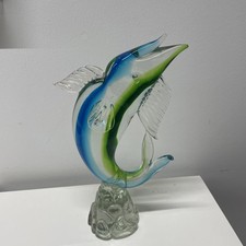Murano art glass leaping fish