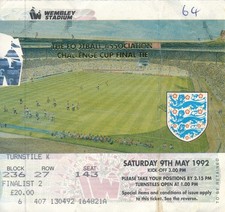 TICKET: FA CUP FINAL 1992 Liverpool v Sunderland