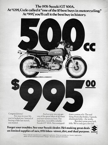 1976 suzuki 500a motorcycle - 1976,