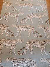 Cole & Son Leopard Walk Wallpaper 109/2009 Linen on Soft Olive
