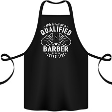 This Is What a Qualified Barber Looks Like Cotton Apron 100% Organic