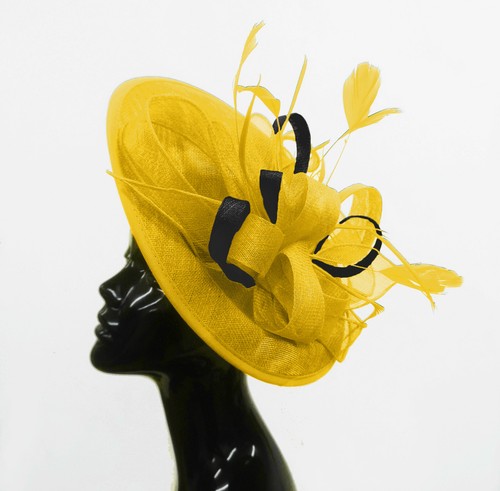 Big saucer sinamay headband - big,