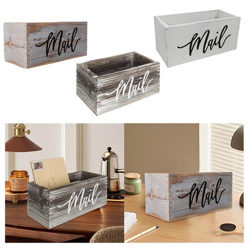Wooden mail sorter organizer - mail,