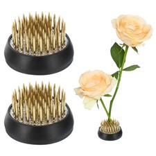 2pcs Flower Frog, Round Brass