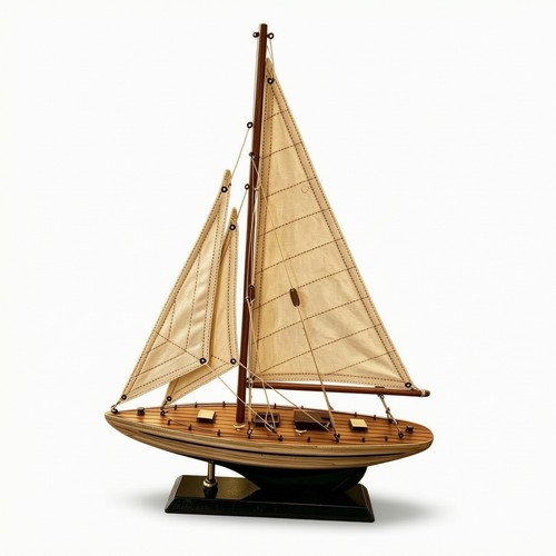 Wooden sailing boat - sailing, model