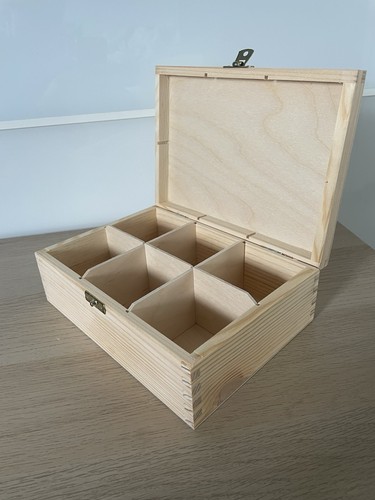Wooden tea box compartments - wooden,