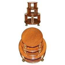 STUNNING ARTHUR BRETT SATINWOOD WALNUT REVOLVING BOOKCASE TABLE LION'S PAW FEET