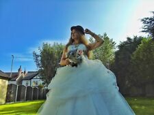 Wedding Dress Uk 12-14 alternative Steam Punk Victorian Style embellished unique