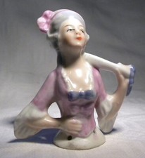 VINTAGE GERMAN ?    2.3/4"    HALF DOLL  PIN CUSHION