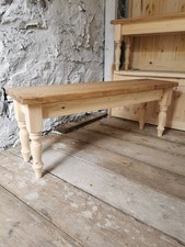 Farmhouse Bench Seat 120 Cm Rustic Reclaimed Plank Shabby Chic 