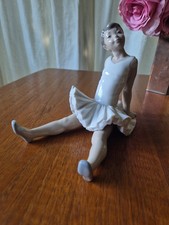 Vintage Nao by Lladro porcelain figurine titled "Sitting Ballet Dancer"