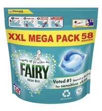Fairy Non Bio Original Washing capsules, Pack of 58 XXL Mega Pack 