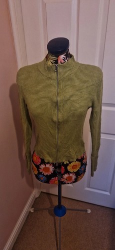 Y2k style double zip cardigan