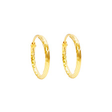 22ct Gold Hoop Earrings Pair