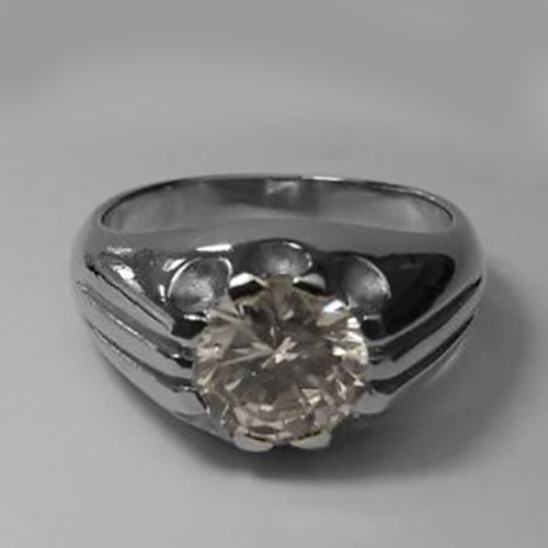 Men 8ct gypsy style - 8ct, cz