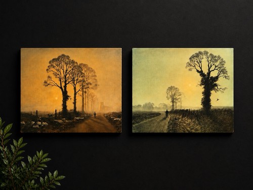 Vintage country scene pictures - country,
