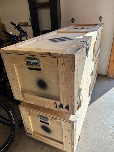 Wooden shipping crates - crates,