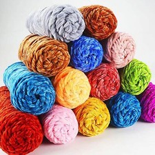 400g Soft Velvet Yarn (4x100g) – Knitting & Crochet Wool, 40 Colour Options