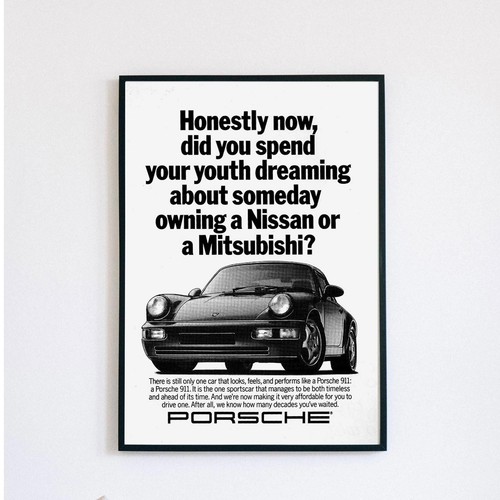 Print porsche 911 ad - -,