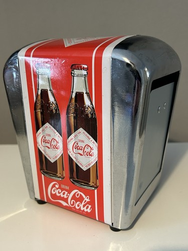 Coca cola metal napkin holder - coca-cola,