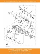 2014 Yamaha YZF R1 Intake Throttle Body Rack Assembly 2009-2014 1KB-13750-00 OEM