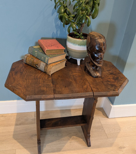 Antique folding side table - antique,