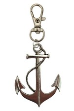 SILVER TONE LARGE SHIPS ANCHOR