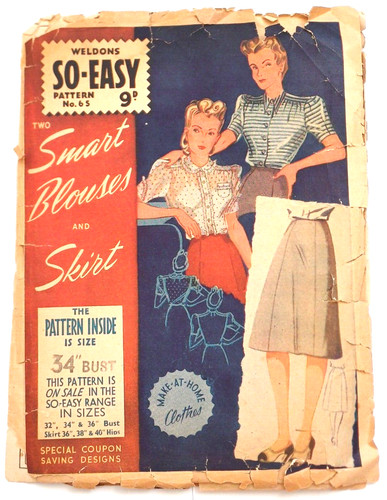Vintage 1940s blouse skirt - vintage, &