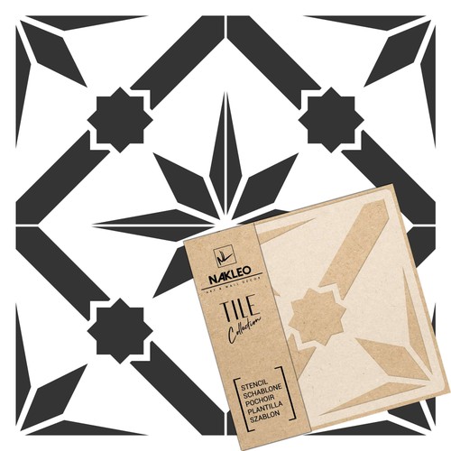Reusable plastic tile stencil - tile,