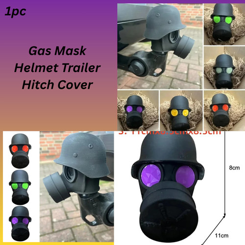 Gas mask helmet trailer hitch - mask,