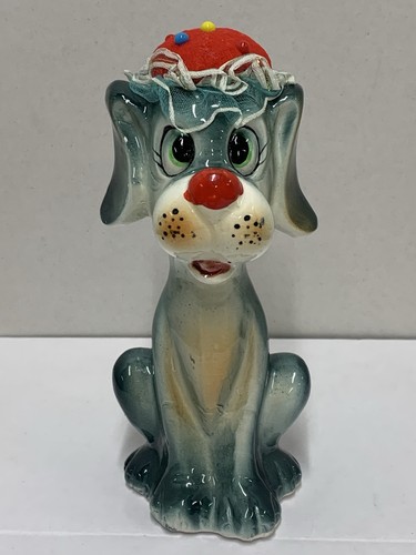 Vintage ceramic dog pin - vintage,