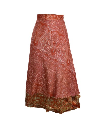 Tea calf length sari silk - tea,